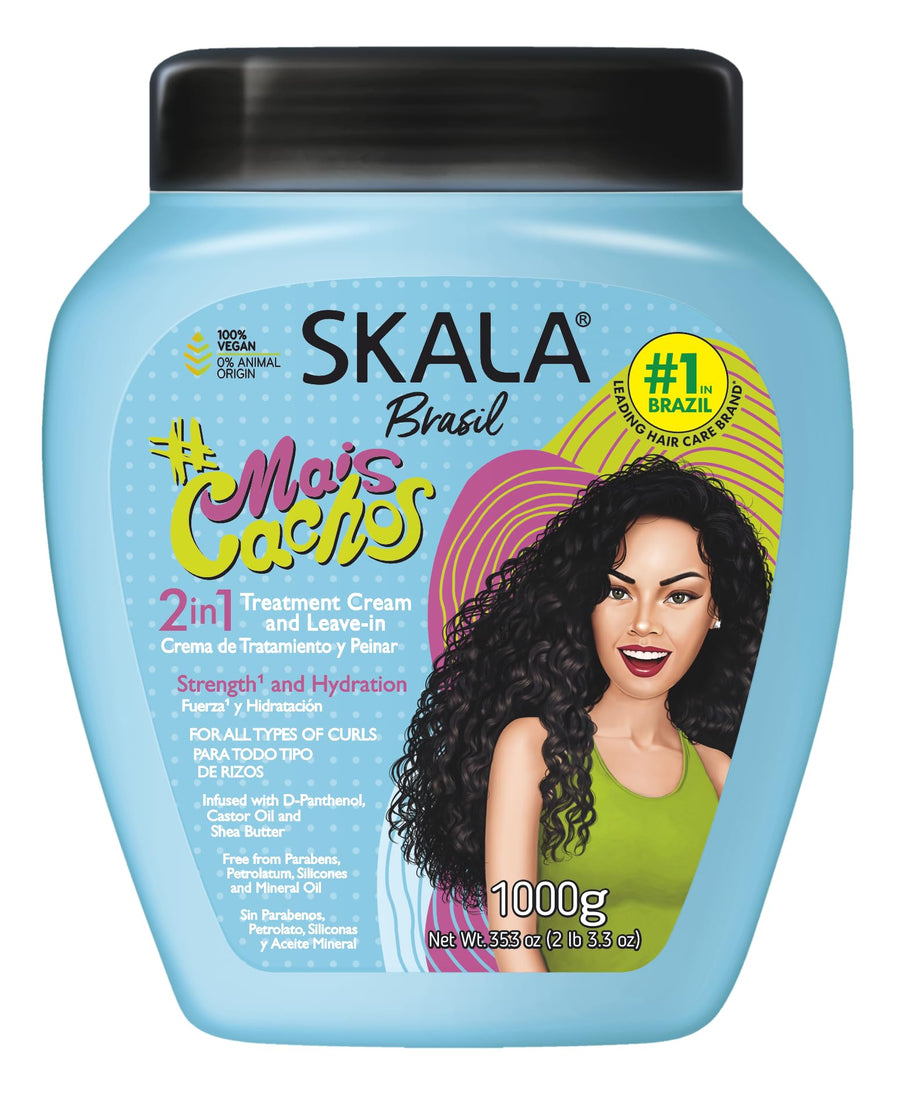 SKALA Mais Cachos Conditioning Treatment Cream and Comb Cream, 35.2 oz