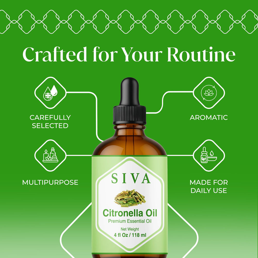 Siva Organics Citronella Essential Oil, 4 fl oz