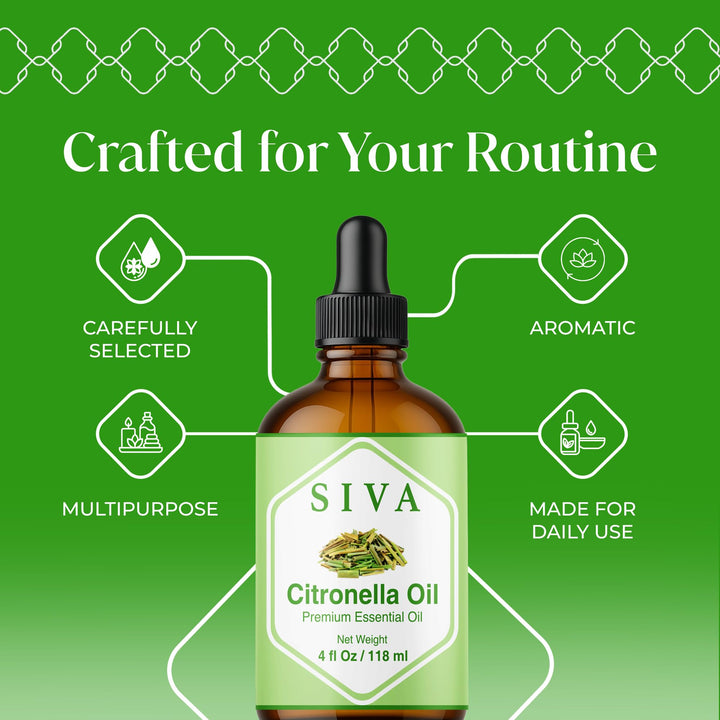 Siva Organics Citronella Essential Oil, 4 fl oz