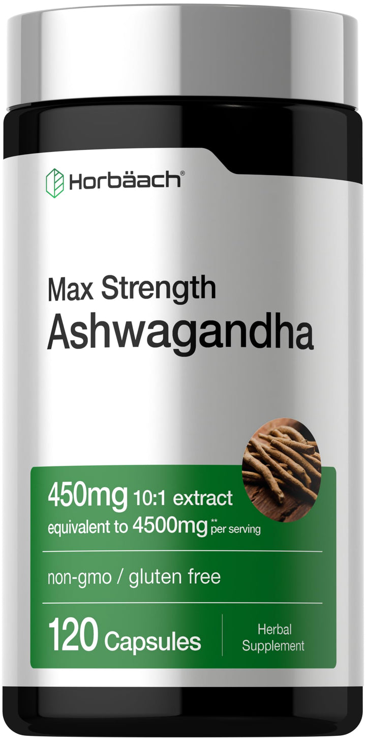 Horbäach Ashwagandha Supplement, 4500 mg, 120 Count
