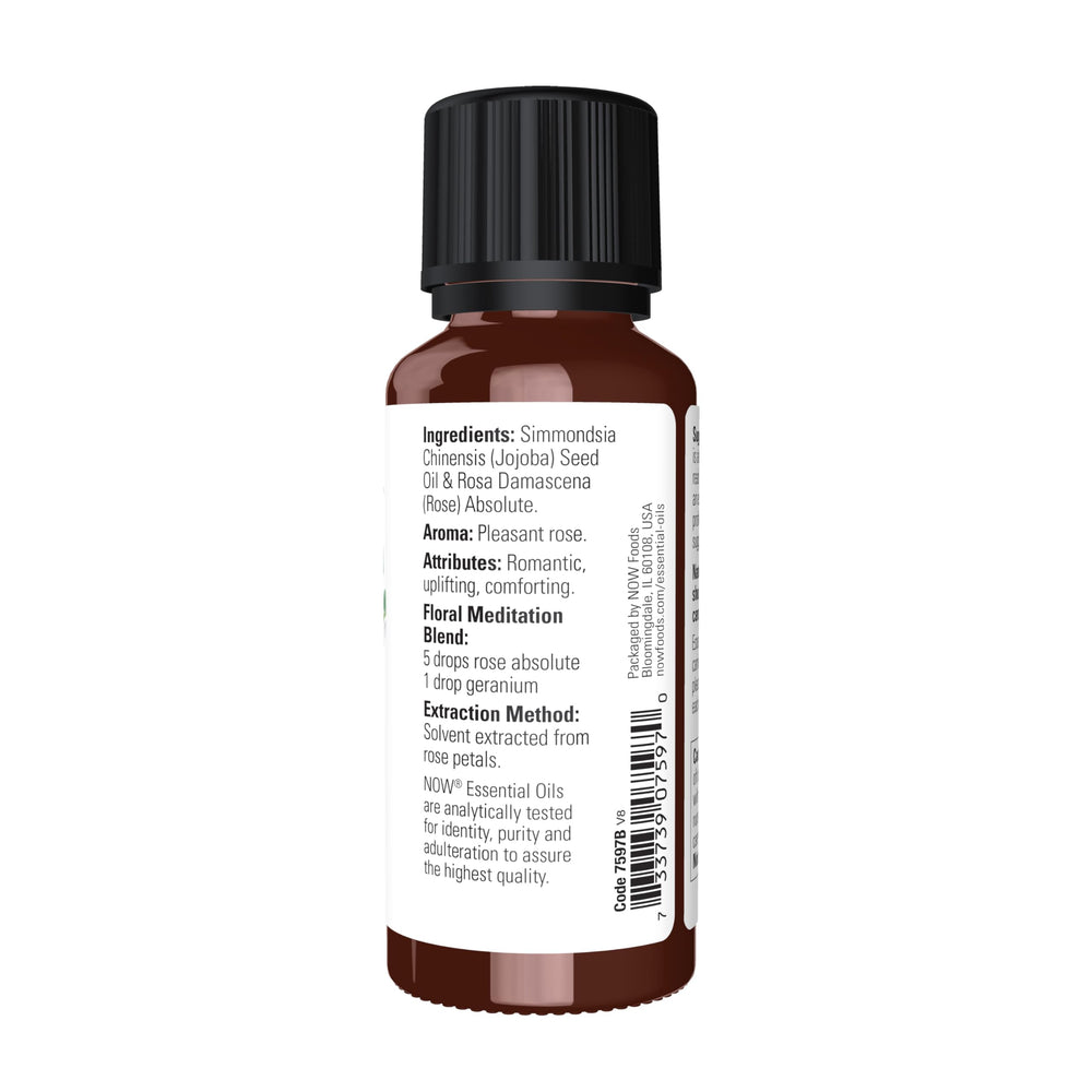 NOW Rose Absolute Oil 5% Blend, 1 fl oz