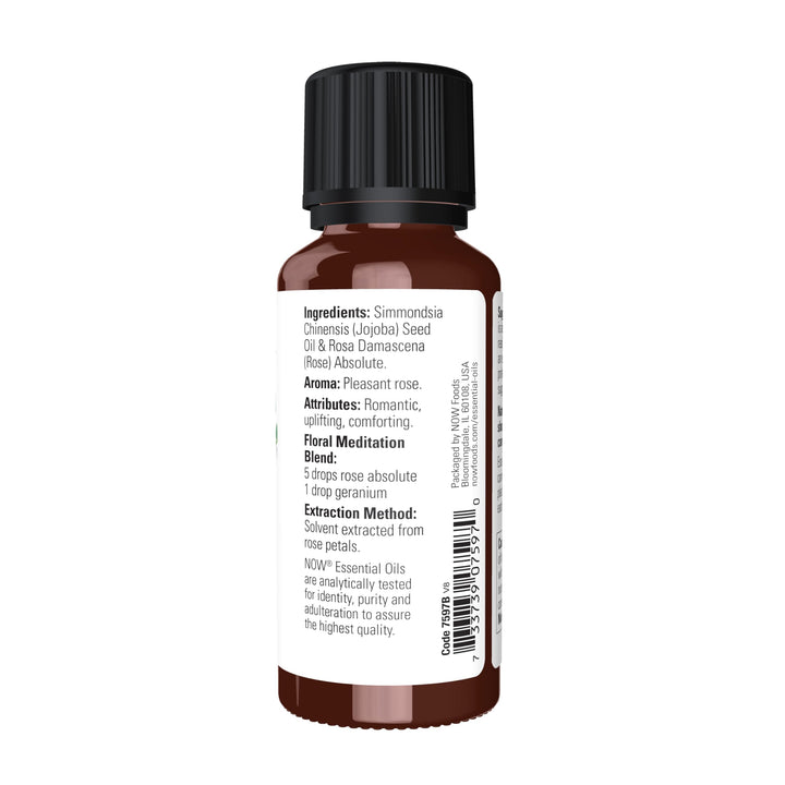 NOW Rose Absolute Oil 5% Blend, 1 fl oz
