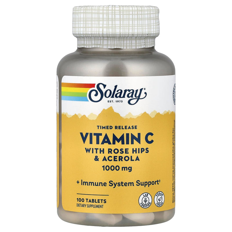 SOLARAY Vitamin C Timed-Release, 1000 mg, 100 Count