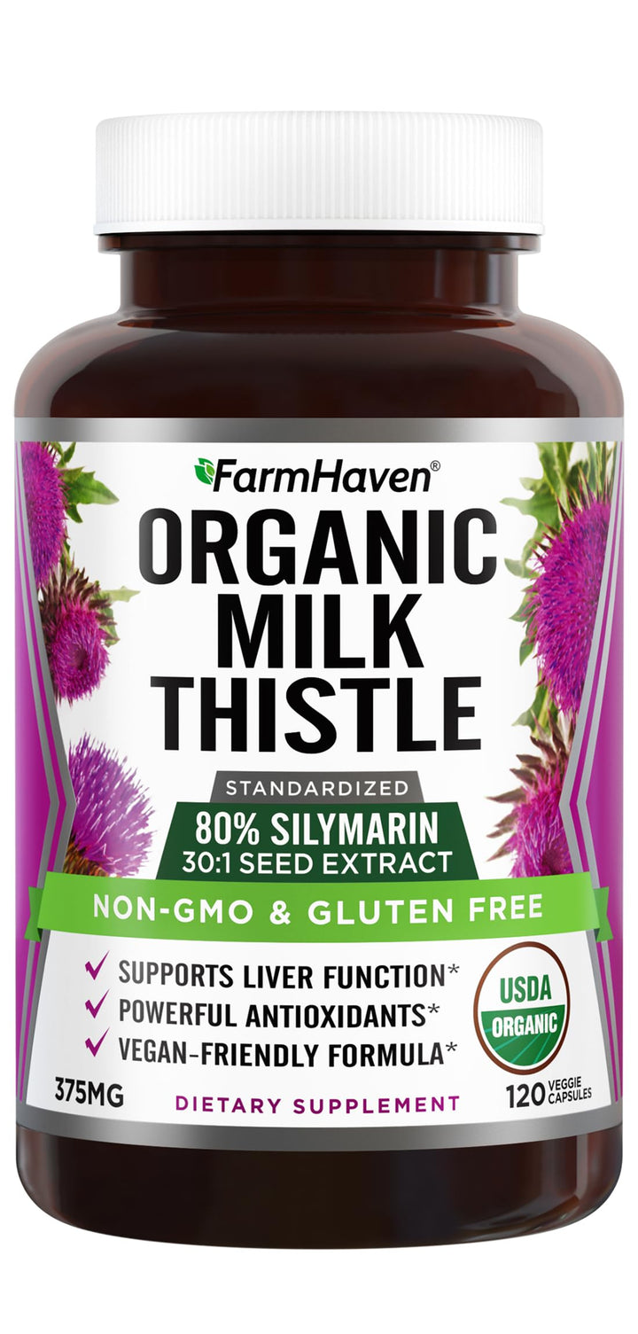 FarmHaven Milk Thistle Capsules, 11250 mg, 120 Count