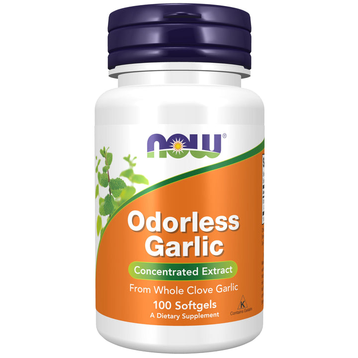 NOW Odorless Garlic Concentrated Extract, 100 Count