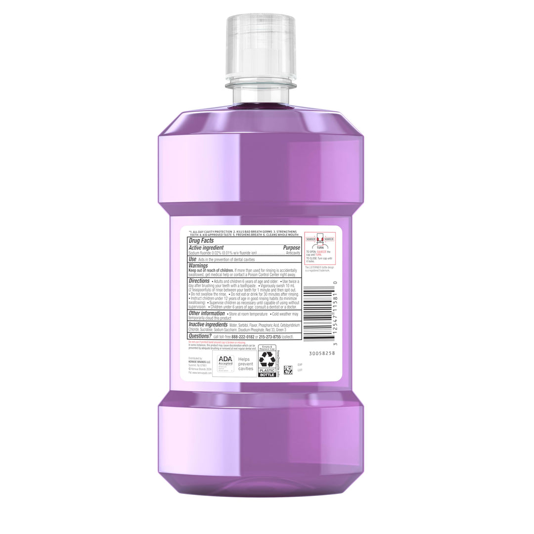Listerine Total Care Kids Mouthwash, Berry, 16.9 fl oz