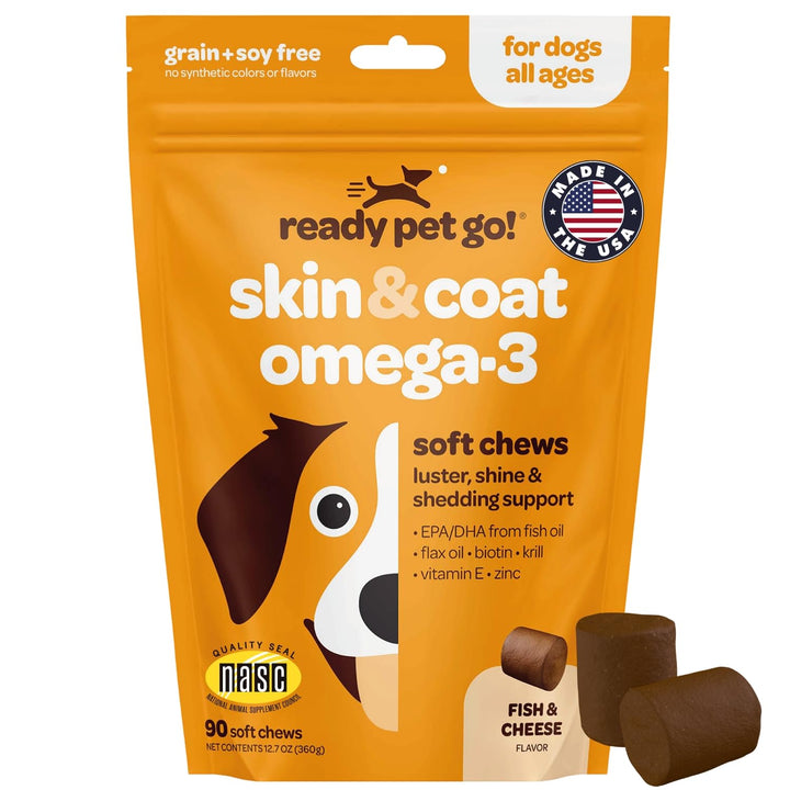 Ready Pet Go! Omega 3 Dog Supplement, 90 Count