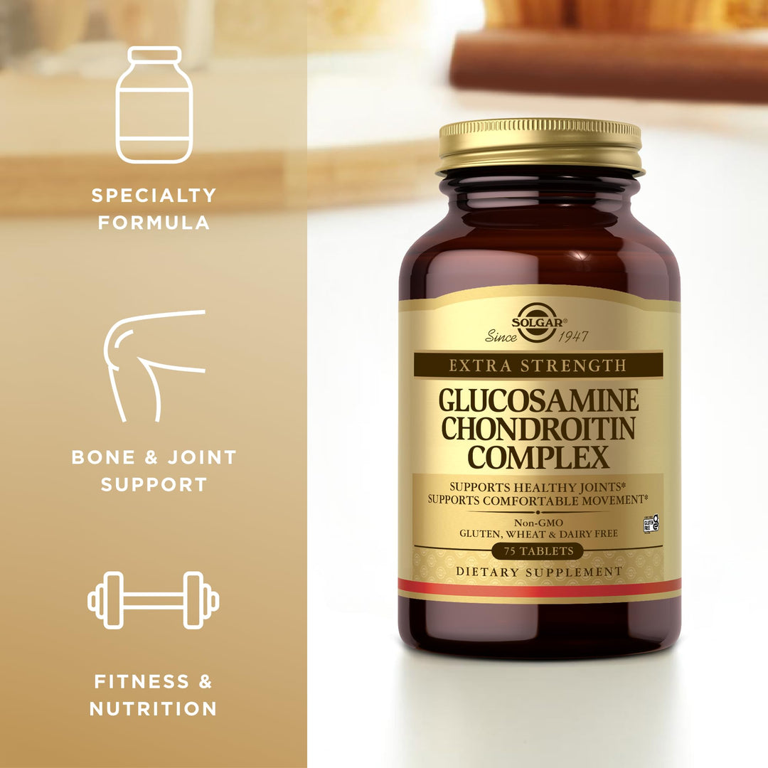 Solgar Glucosamine Chondroitin Complex, Extra Strength, 75 Count