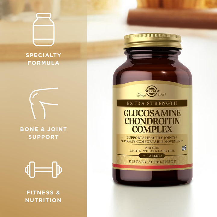 Solgar Glucosamine Chondroitin Complex, Extra Strength, 75 Count