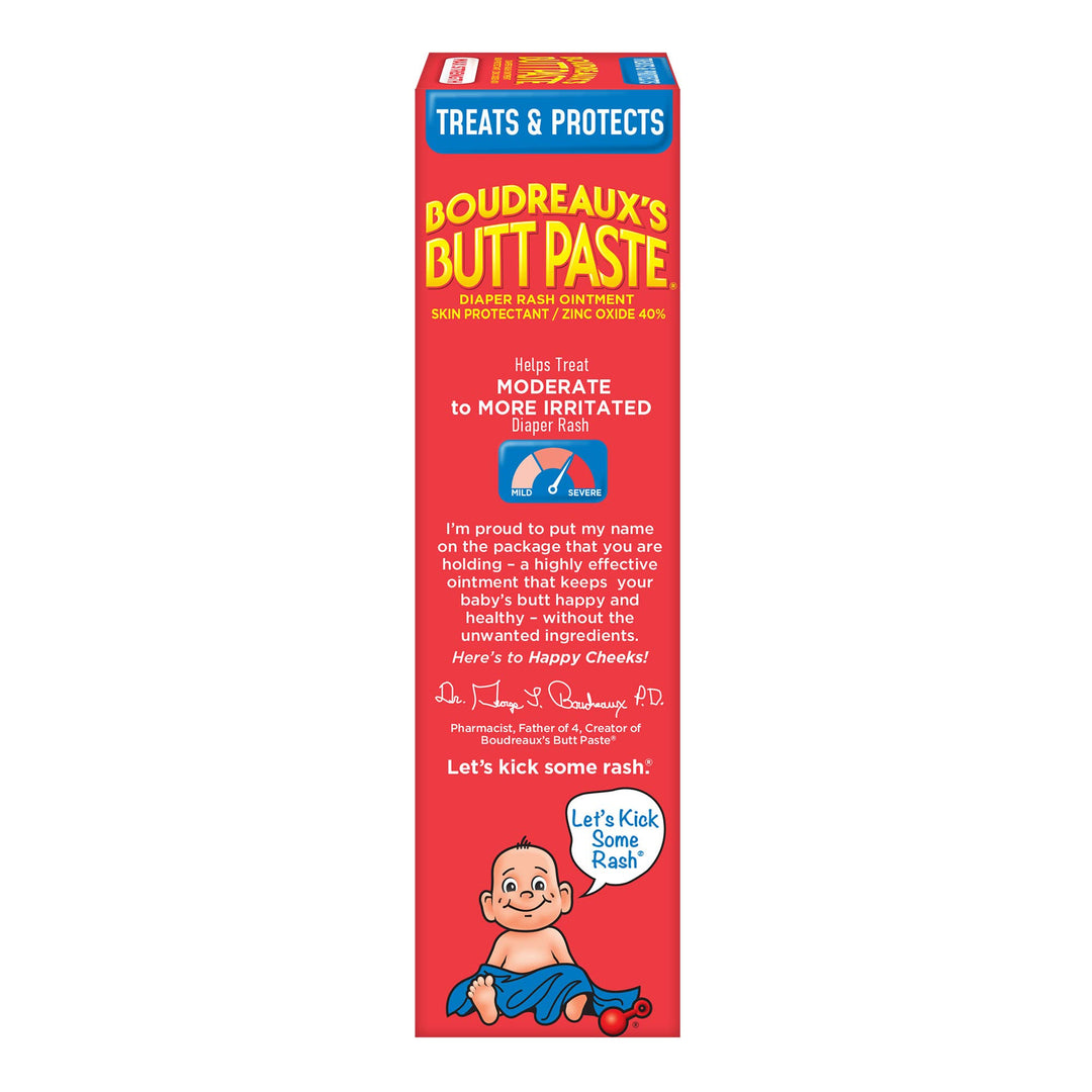 Boudreaux's Butt Paste Maximum Strength Diaper Rash Cream, 4 oz