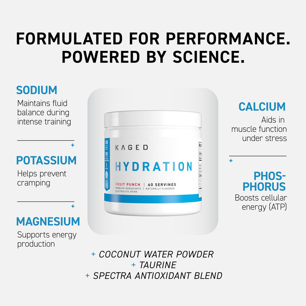 Kaged Electrolytes Hydration Powder, Apple Limeade, 60 Servings