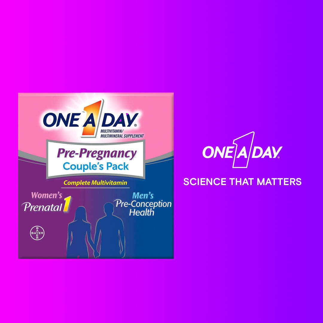 ONE A DAY Pre-Pregnancy Multivitamin, 30+30 Count
