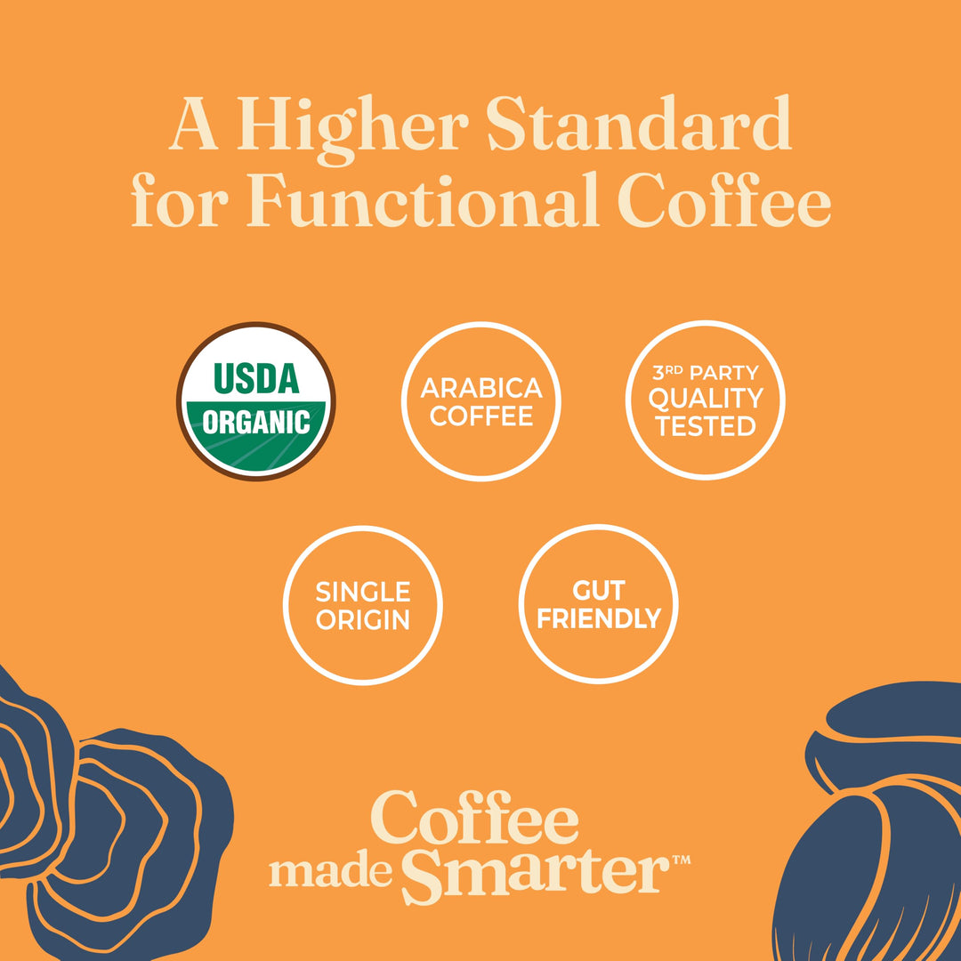 Four Sigmatic Mushroom Ground Coffee, Dark Roast, 12 oz