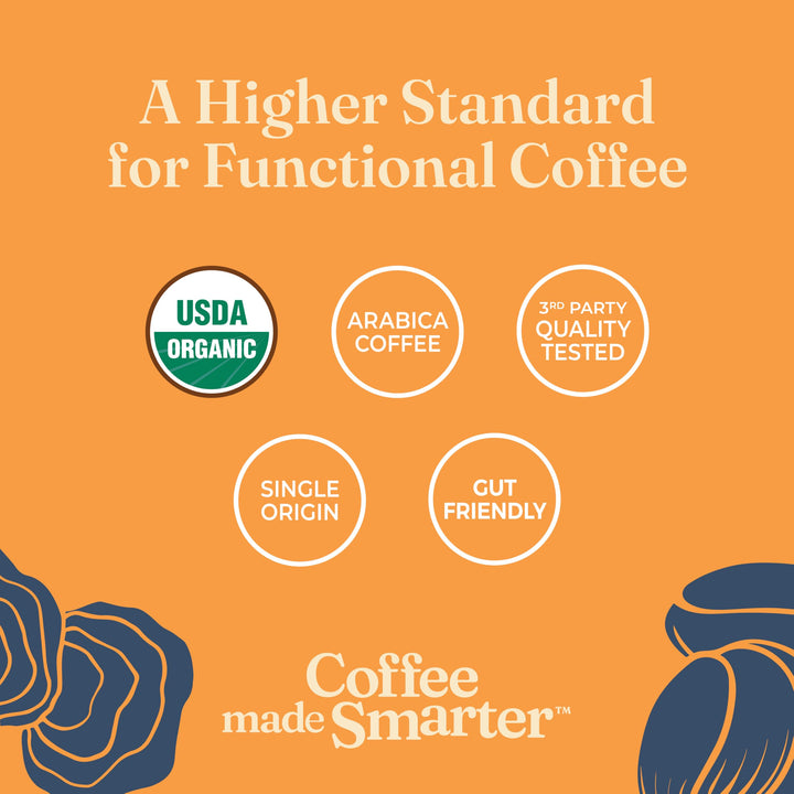Four Sigmatic Mushroom Ground Coffee, Dark Roast, 12 oz
