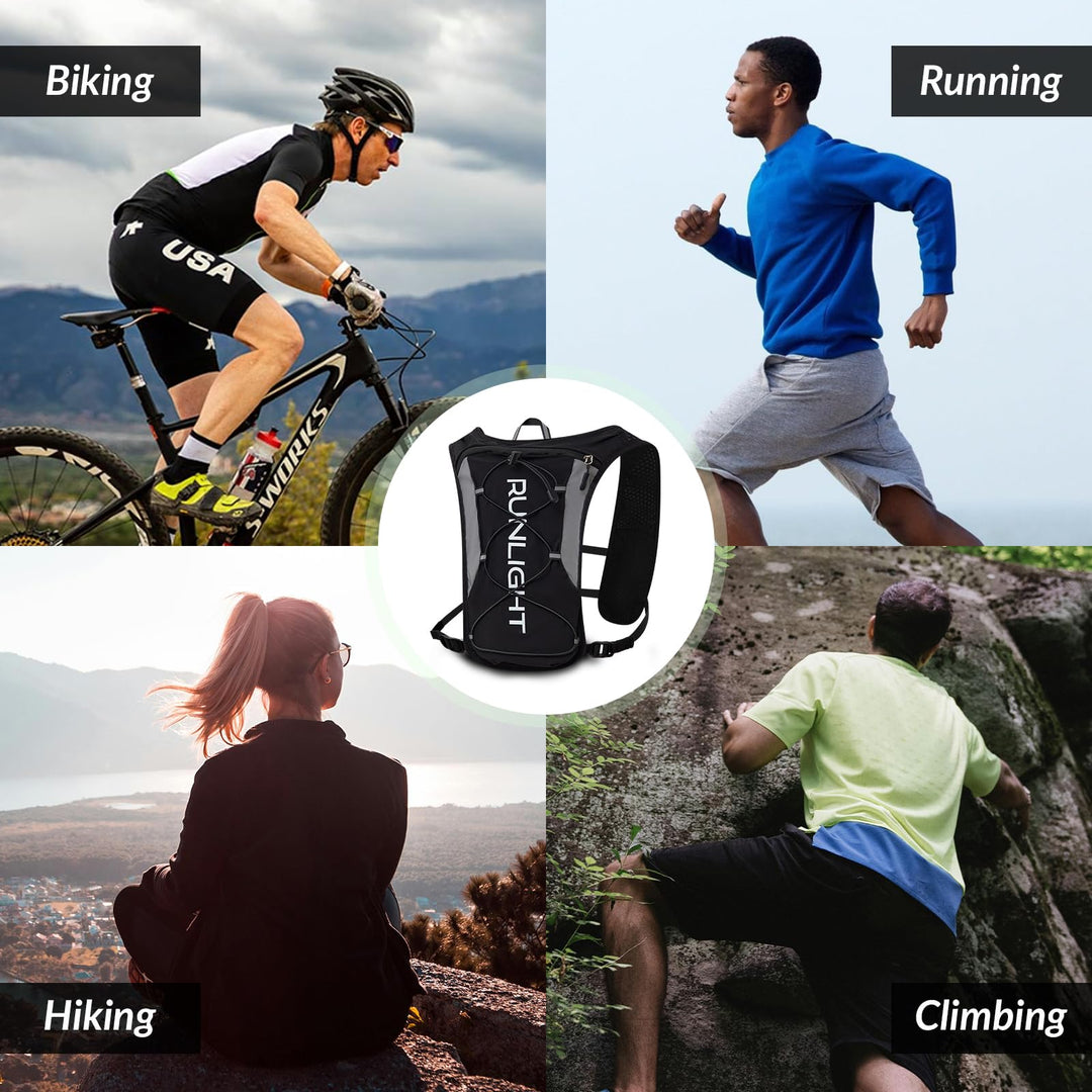 Runlight Running Vest, Black, One Size