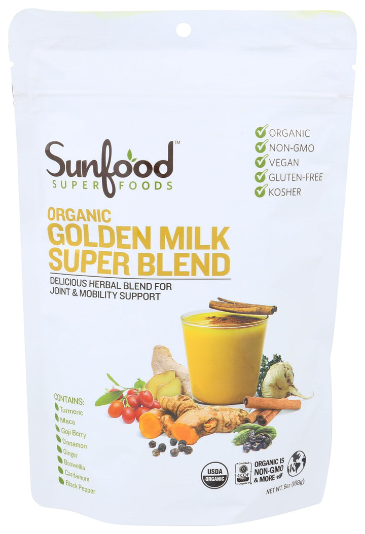 Sunfood Superfoods Golden Milk Super Blend, Organic, 6 oz