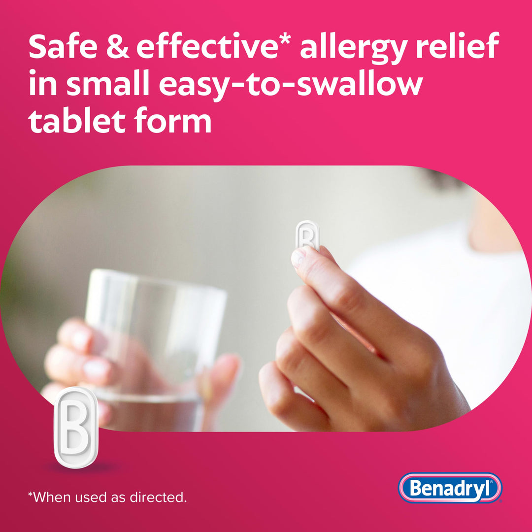Benadryl Extra Strength Allergy Relief Tablets, 50 mg, 24 Count
