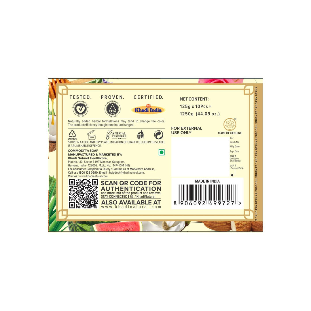 Khadi Natural Herbal Soap Gift Set, Pack of 10