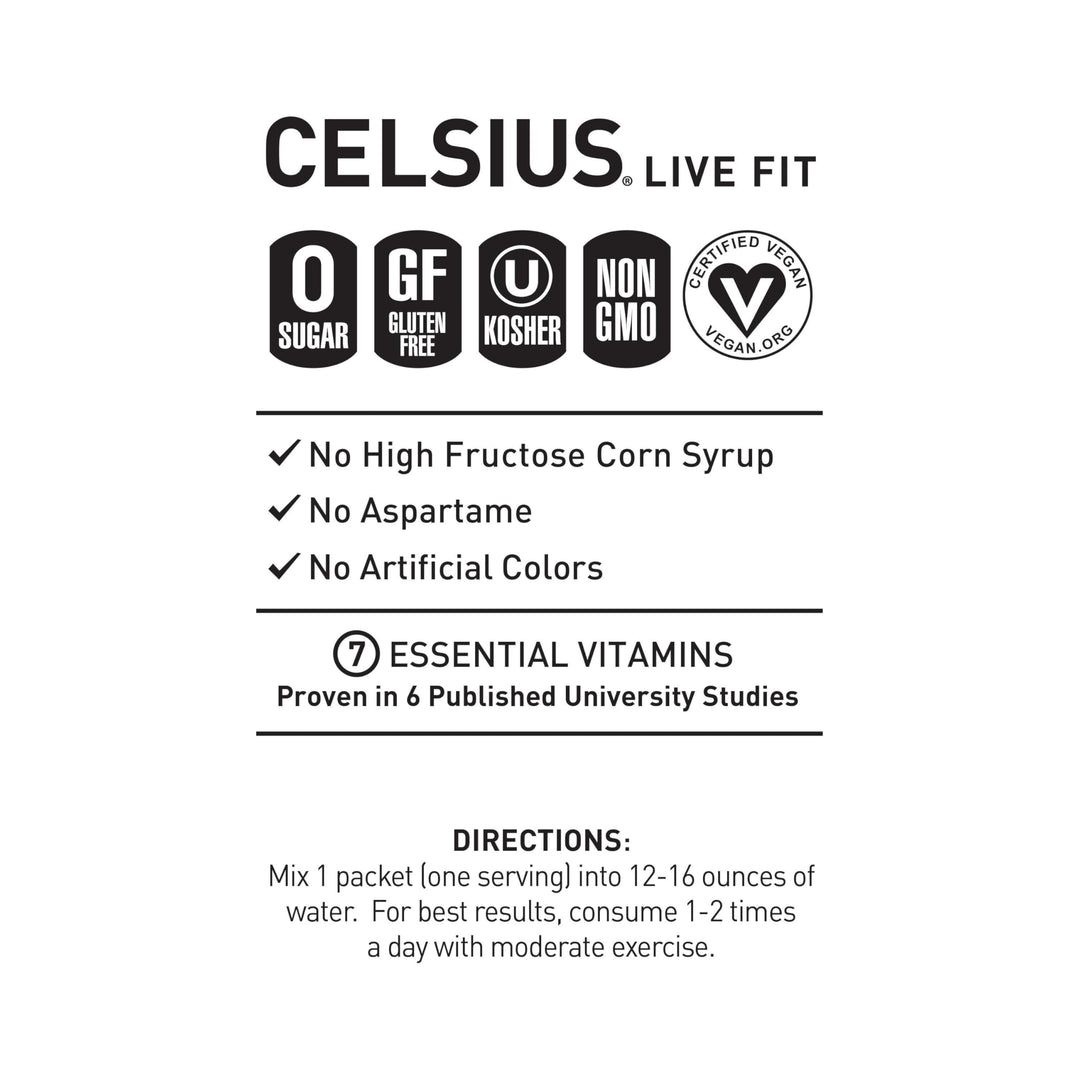 CELSIUS On The Go Energy Drink Mix, Strawberry Mango, 14 Count
