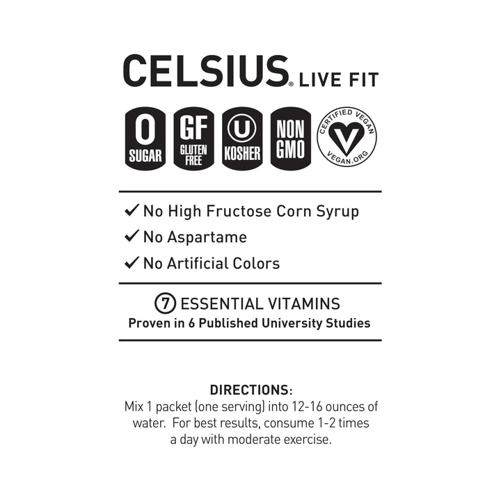 CELSIUS On The Go Energy Drink Mix, Strawberry Mango, 14 Count