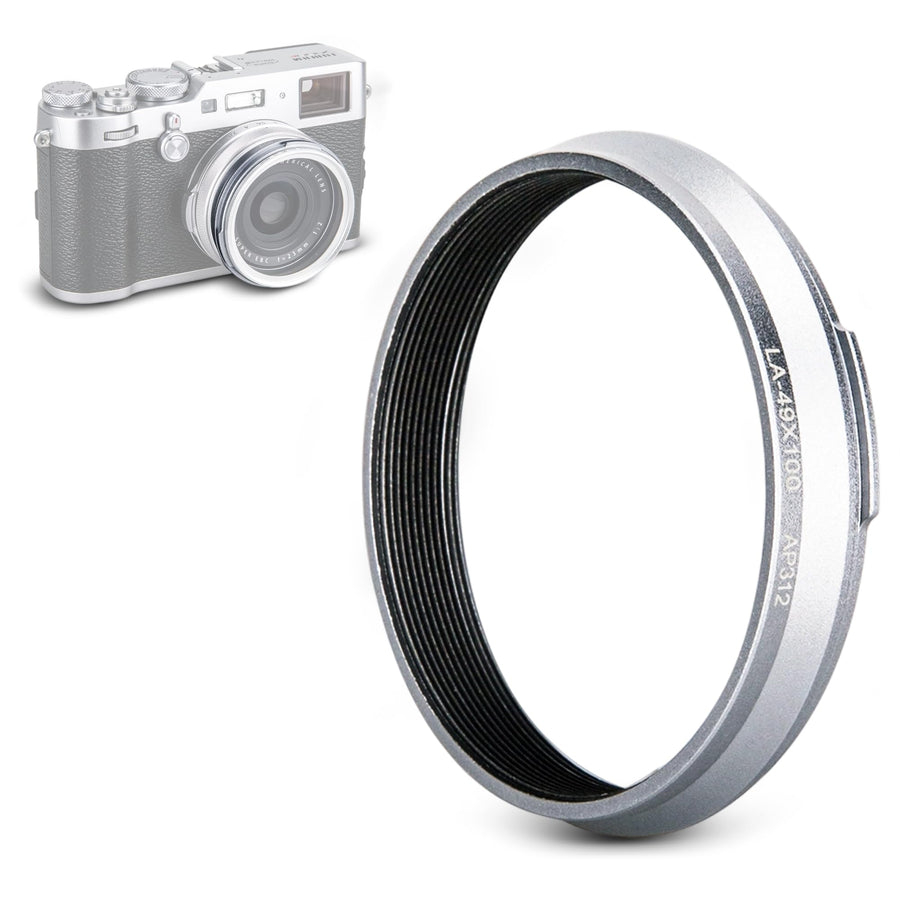 JJC AR-X100 Lens Filter Adapter Ring, Silver, 49mm