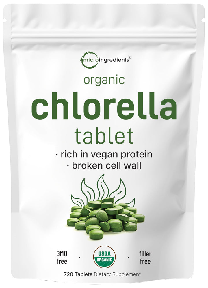 Micro Ingredients Organic Chlorella Tablets, 500 mg, 720 Count