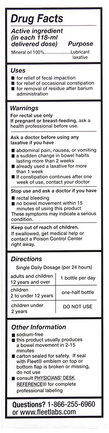 Fleet Mineral Oil Enema, 4.5 fl oz