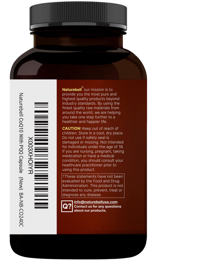 NatureBell CoQ10 Ubiquinone with PQQ, 200 mg, 240 Count