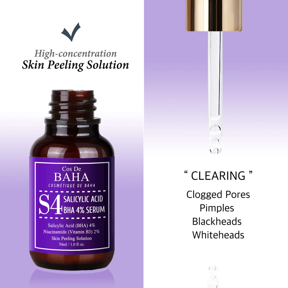 Cos De BAHA Salicylic Acid 4% Exfoliating Facial Serum, 1 fl oz