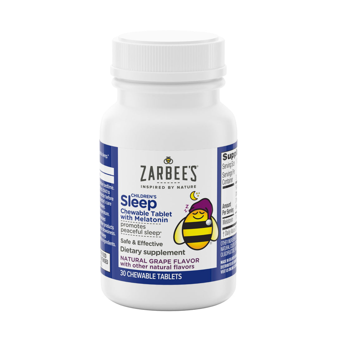 Zarbee's Naturals Children's Sleep with Melatonin Supplement, Grape, 30 Count