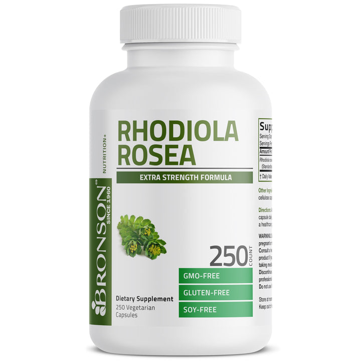 Bronson Rhodiola Rosea Capsules, 250 Count