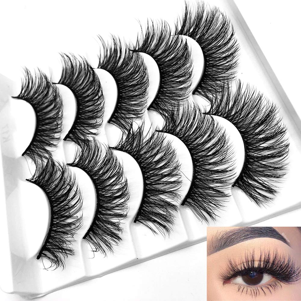 outopen 3D Mink False Eyelashes, Q1, 5 Count
