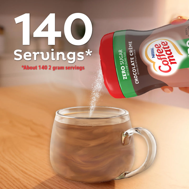 Coffee Mate Chocolate Creme Zero Sugar Powder Creamer, 10.2 oz
