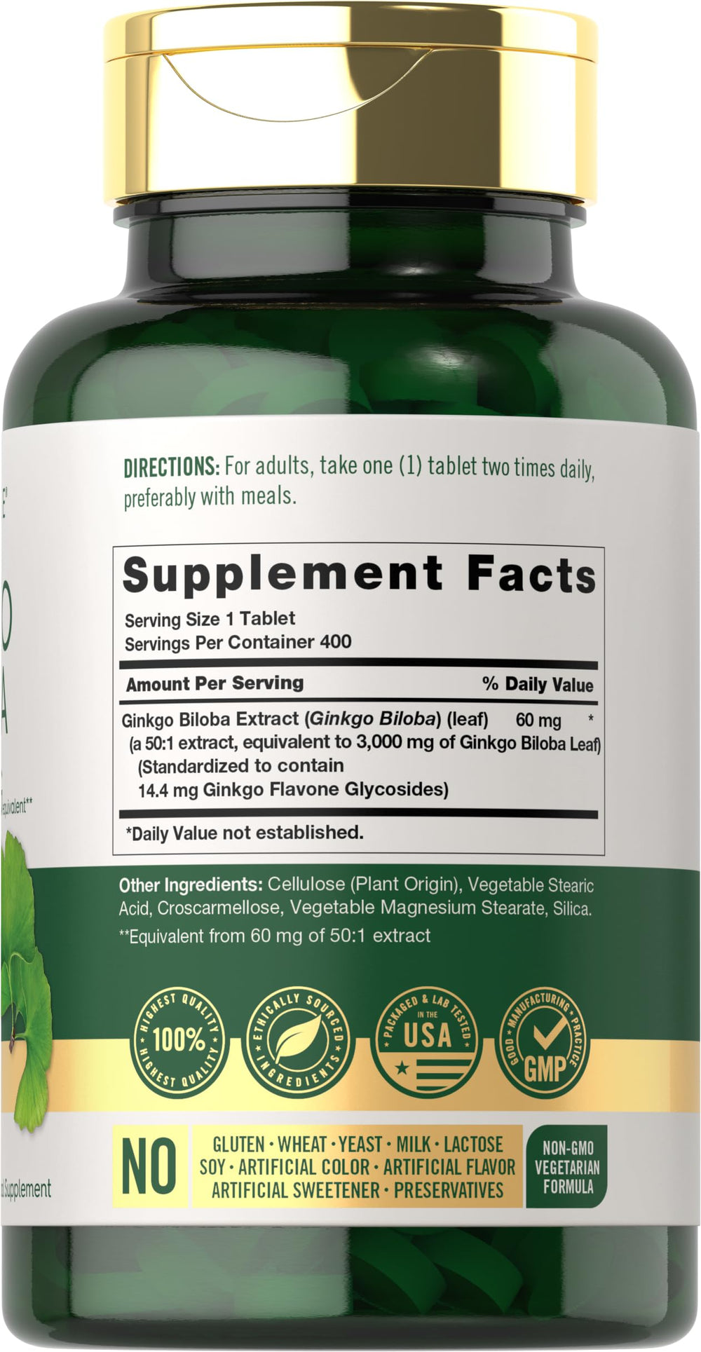 Carlyle Ginkgo Biloba 3000 mg, 400 Count