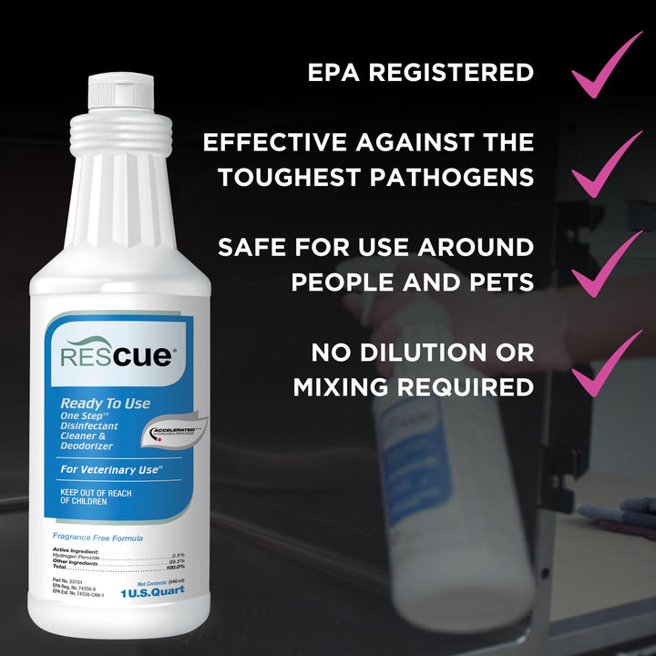 REScue One-Step Ready-to-Use Disinfectant Cleaner And Deodorizer, 32 oz