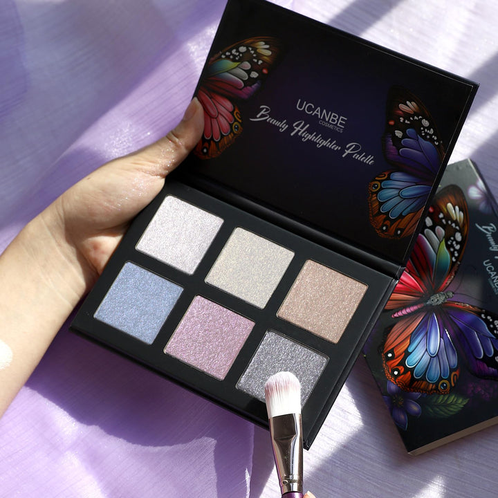 UCANBE Highlighter Makeup Palette, 6 Count