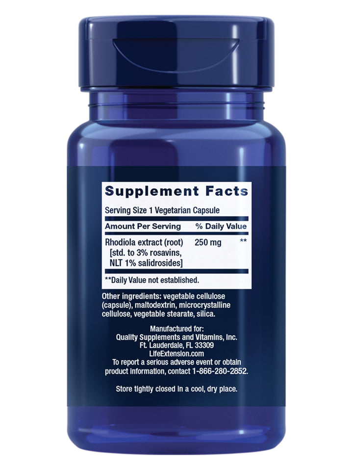 Life Extension Rhodiola Extract, 250 mg, 60 Count