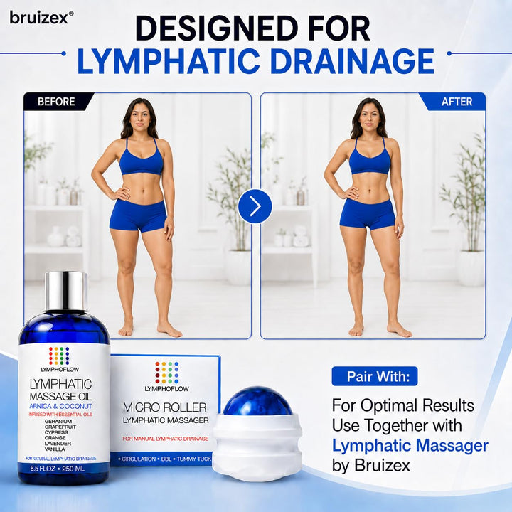 Bruizex Lymphatic Massage Oil, Arnica Lavender, 8.5 oz