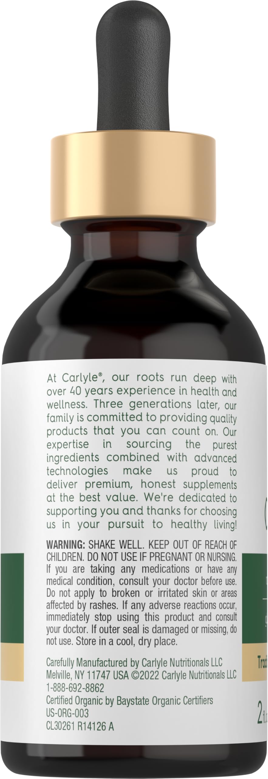 Carlyle Organic Oil of Oregano Liquid Drops, 2 fl oz