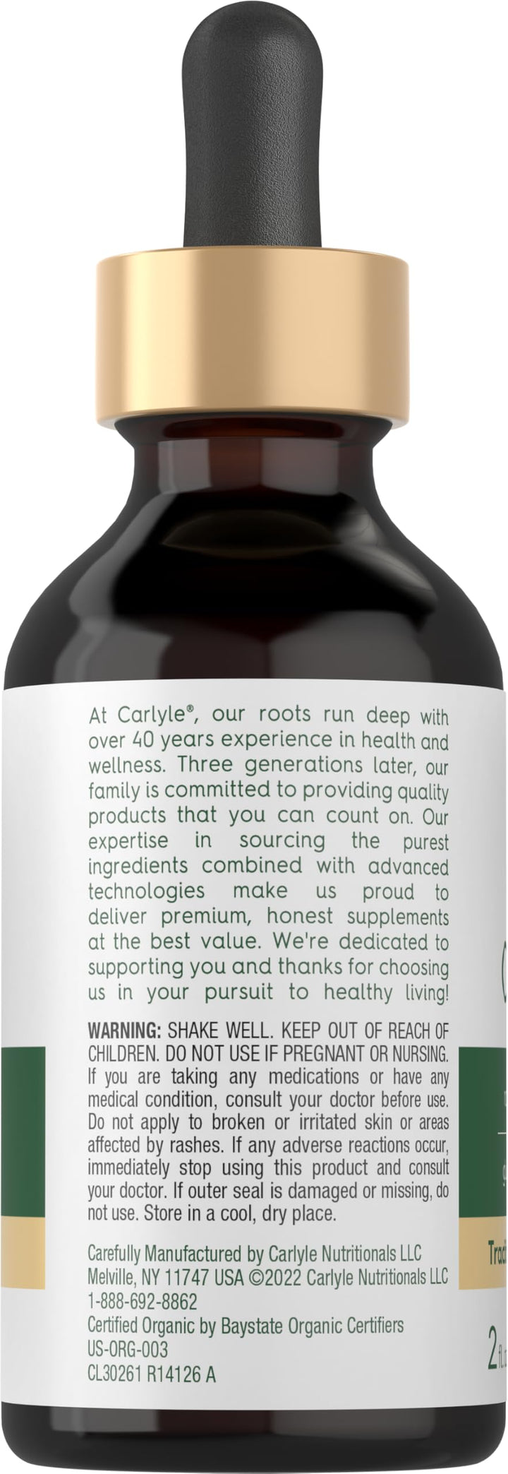 Carlyle Organic Oil of Oregano Liquid Drops, 2 fl oz
