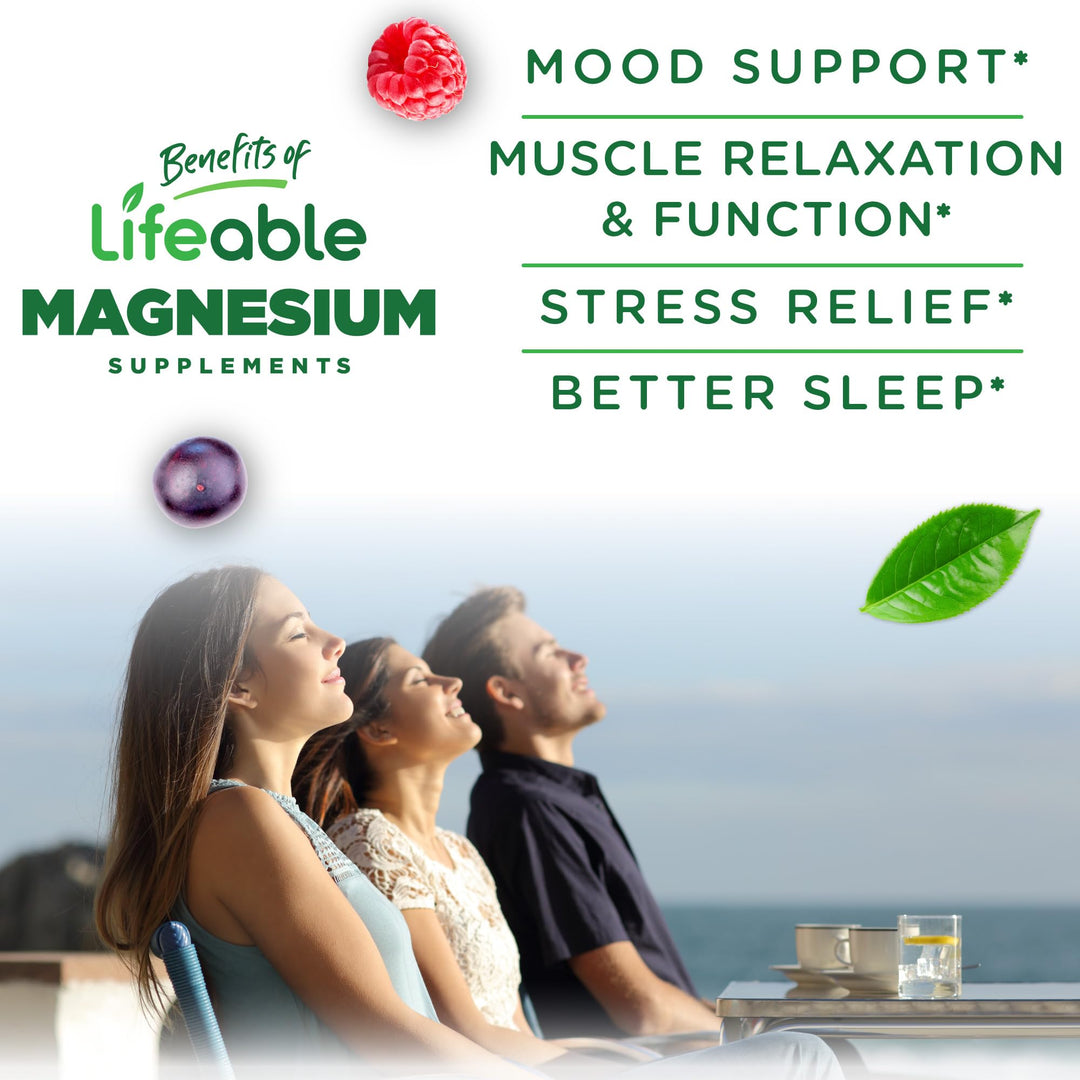 Lifeable Magnesium Citrate Gummies, 900 mg, 90 Count