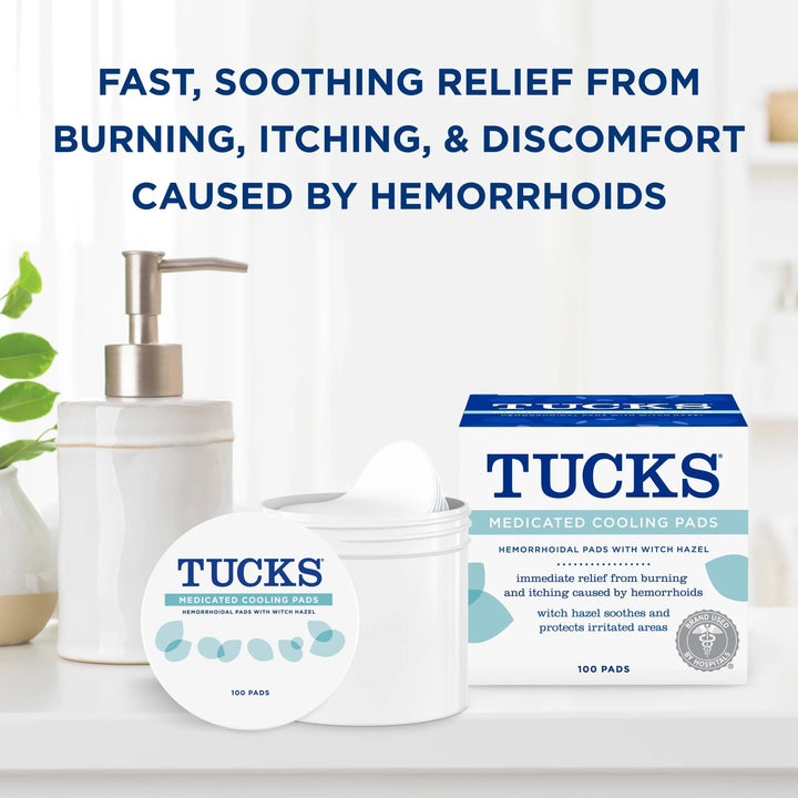 TUCKS Medicated Cooling Pads, 100 Count