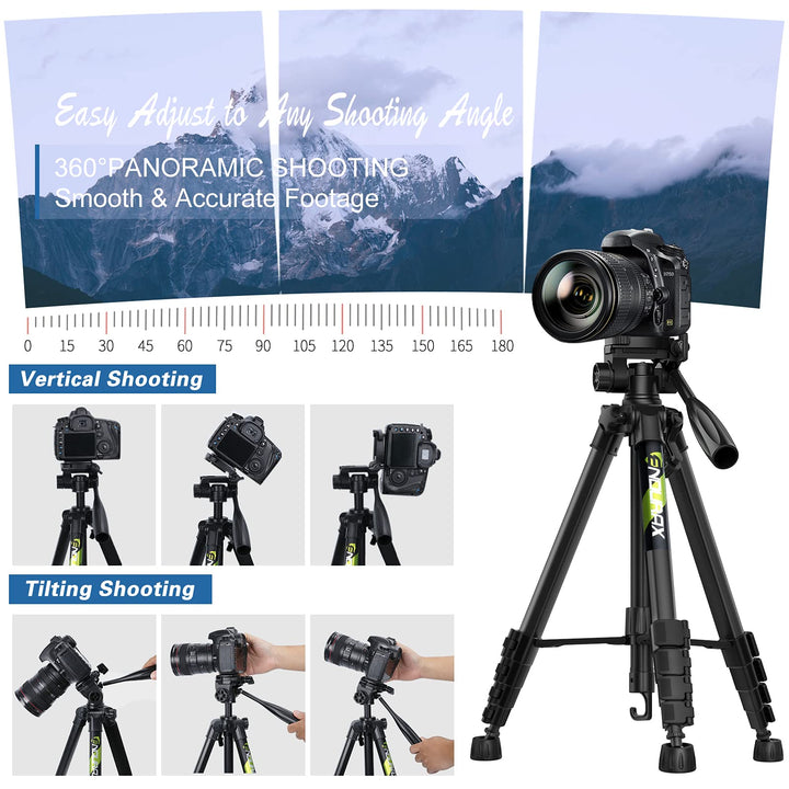 Endurax 74 Camera Tripod, Black