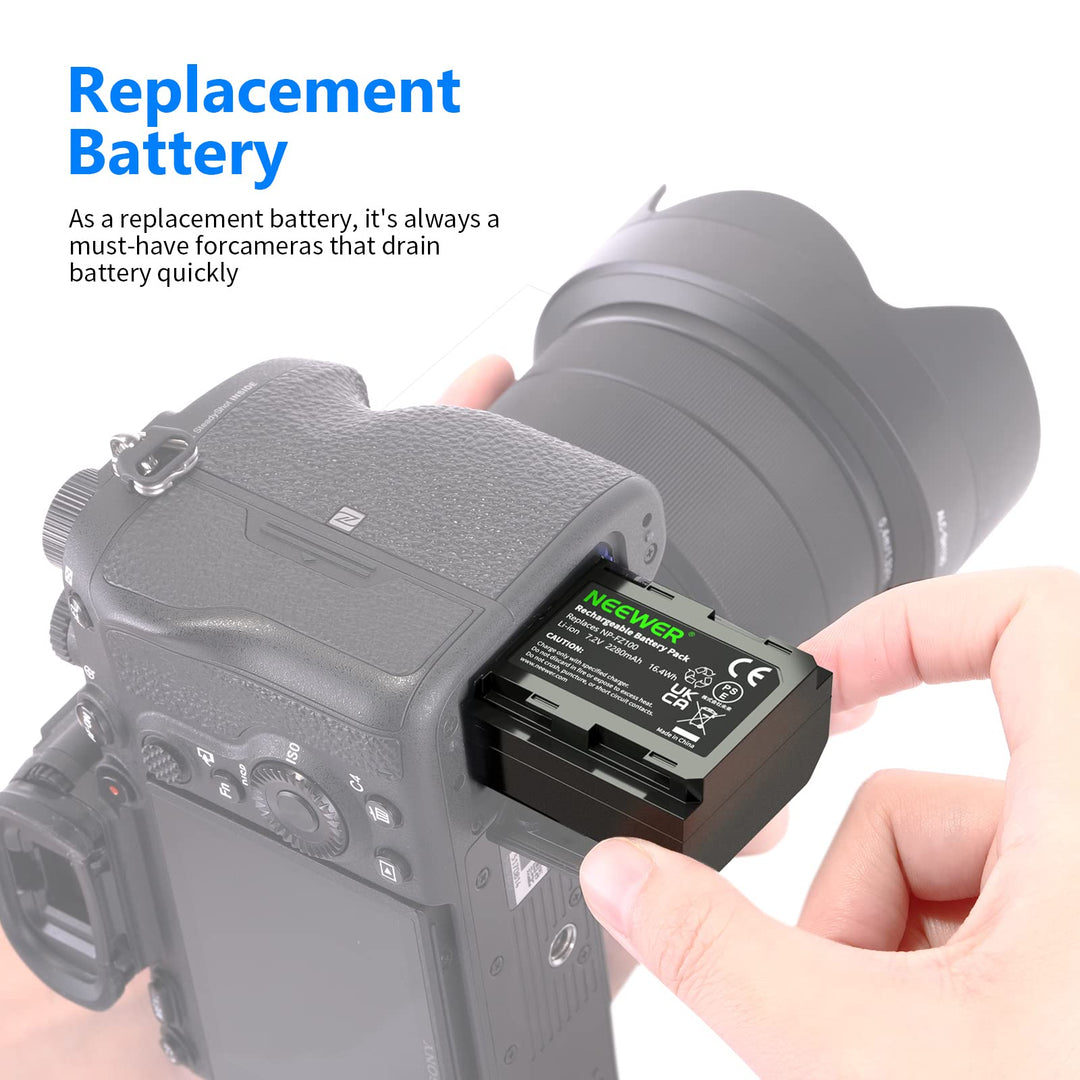 NEEWER NP-FZ100 Replacement Battery, 2280mAh