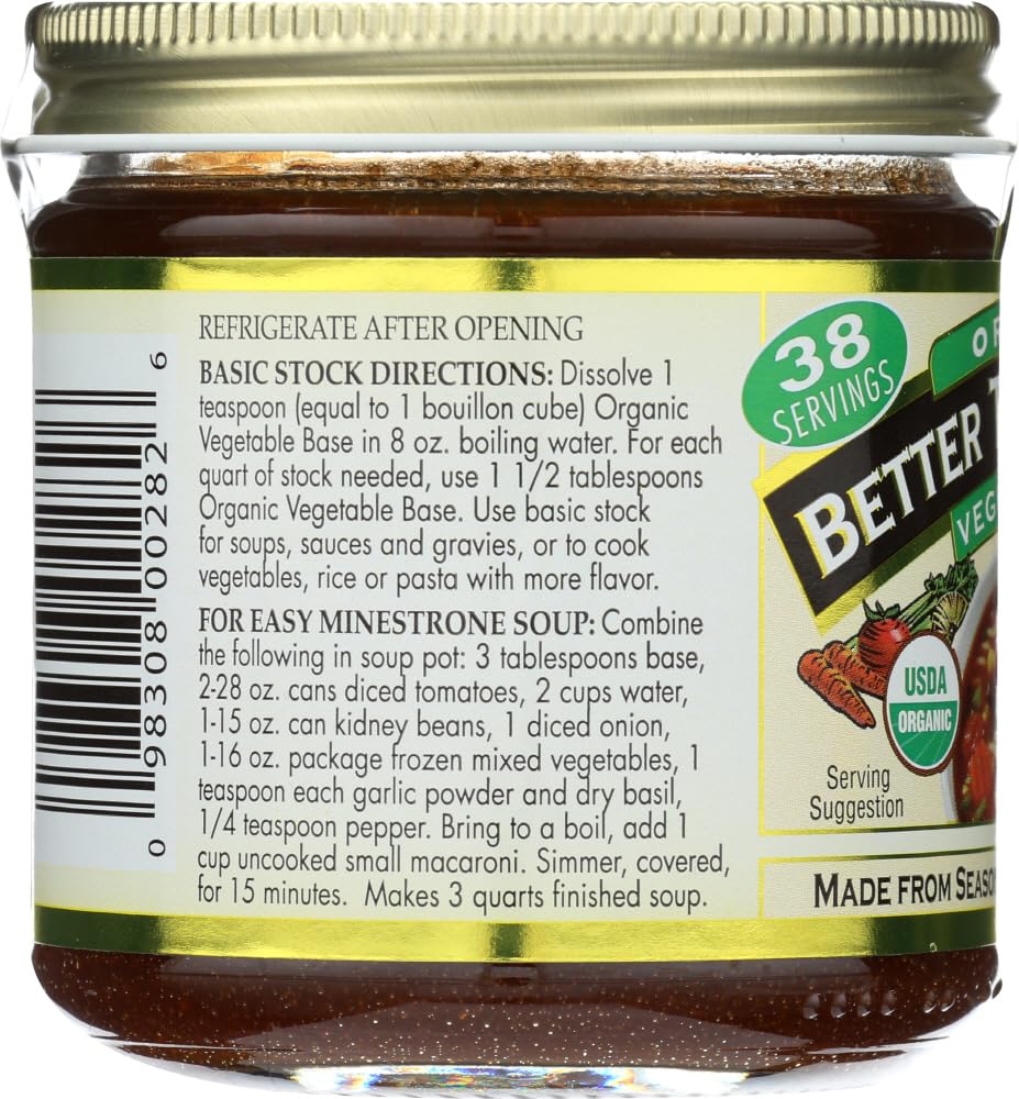 Better Than Bouillon Organic Vegetable Base, 8 oz, Pack of 3
