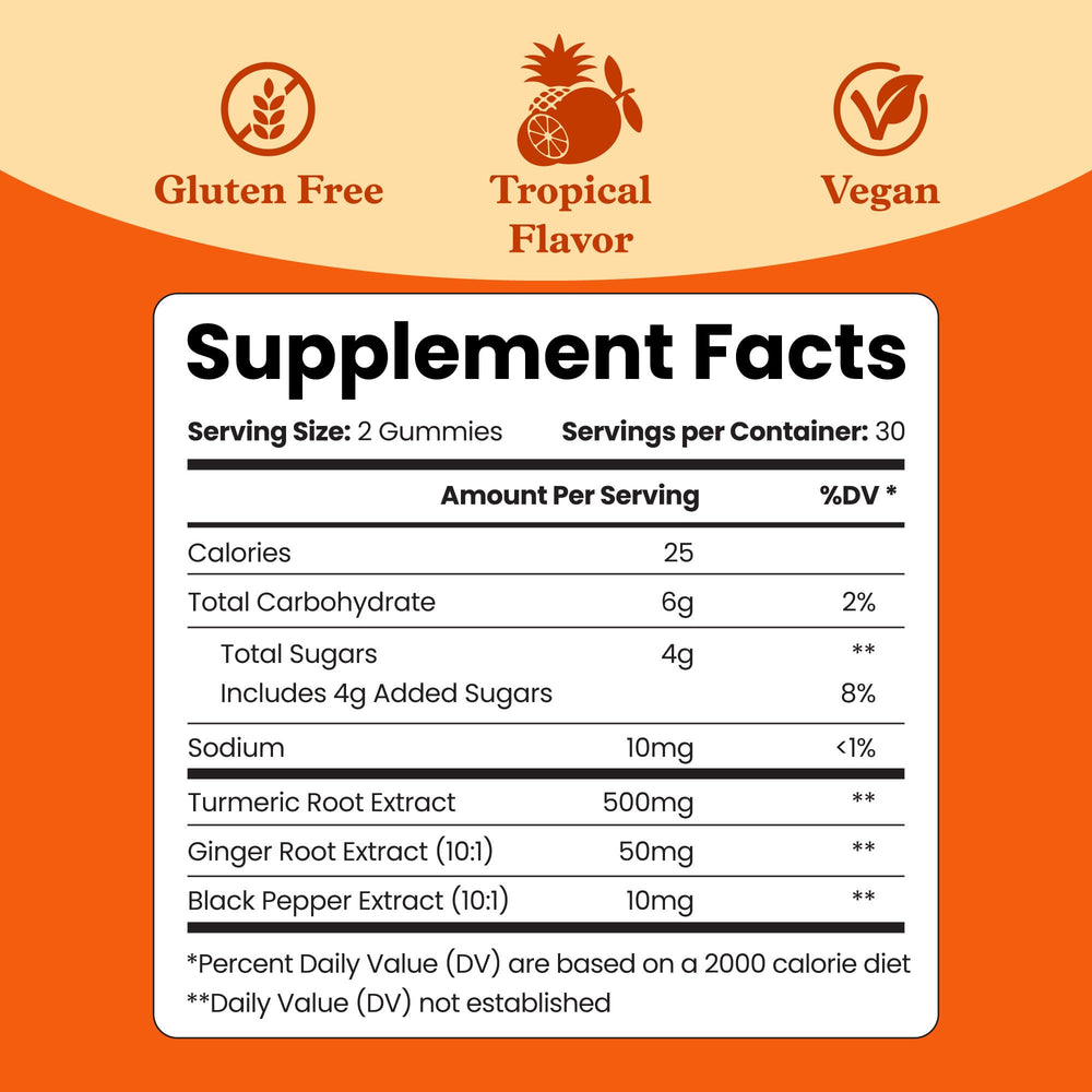 BeLive Turmeric with Ginger Gummies, Vegetarian, 60 Count
