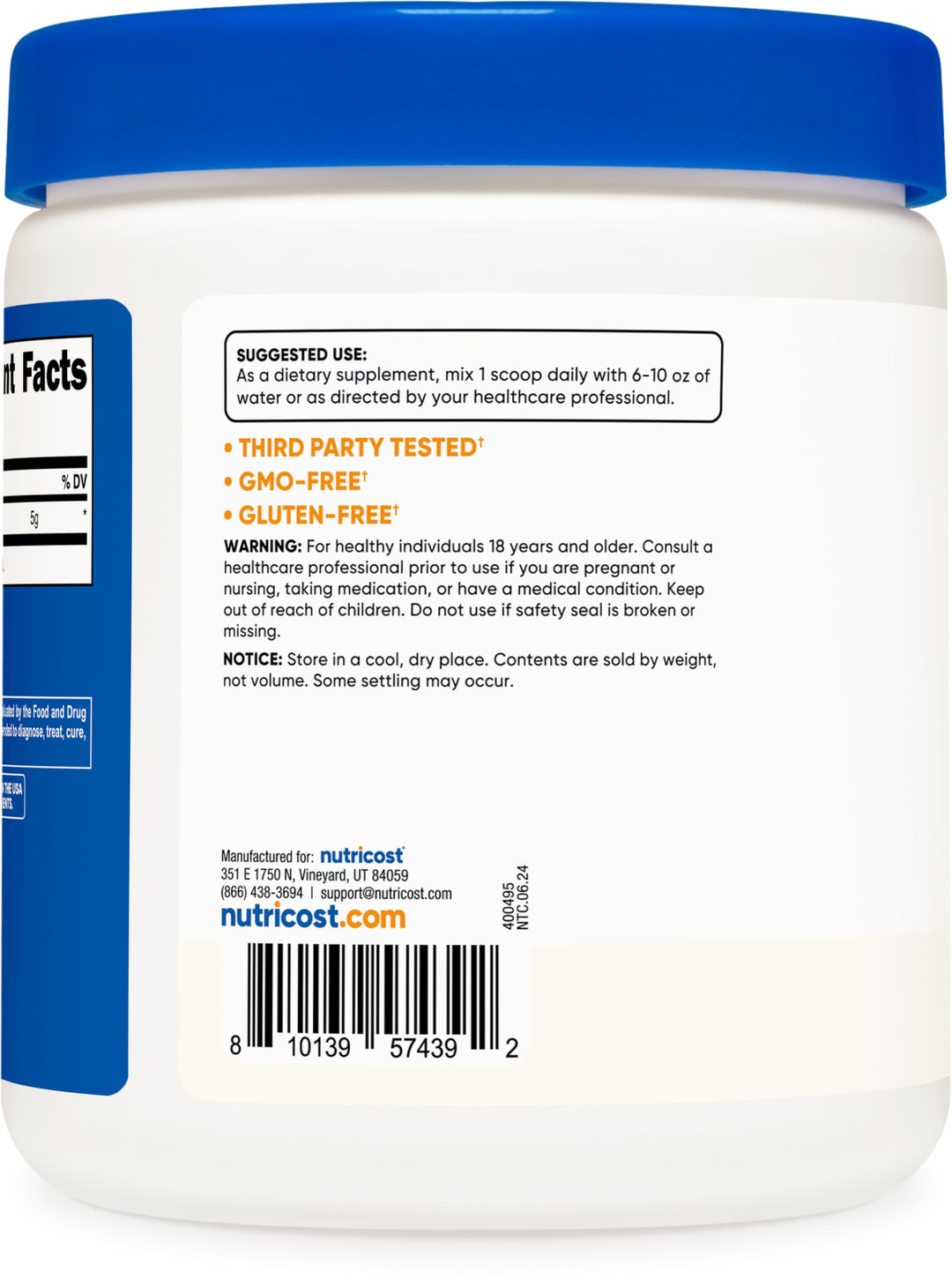 Nutricost L-Arginine Powder, 250 g