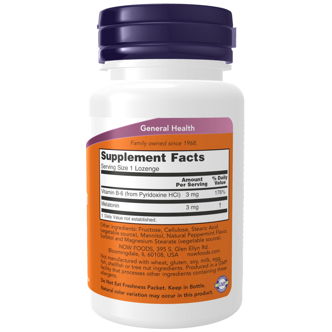 NOW Melatonin, 3 mg, 180 Count