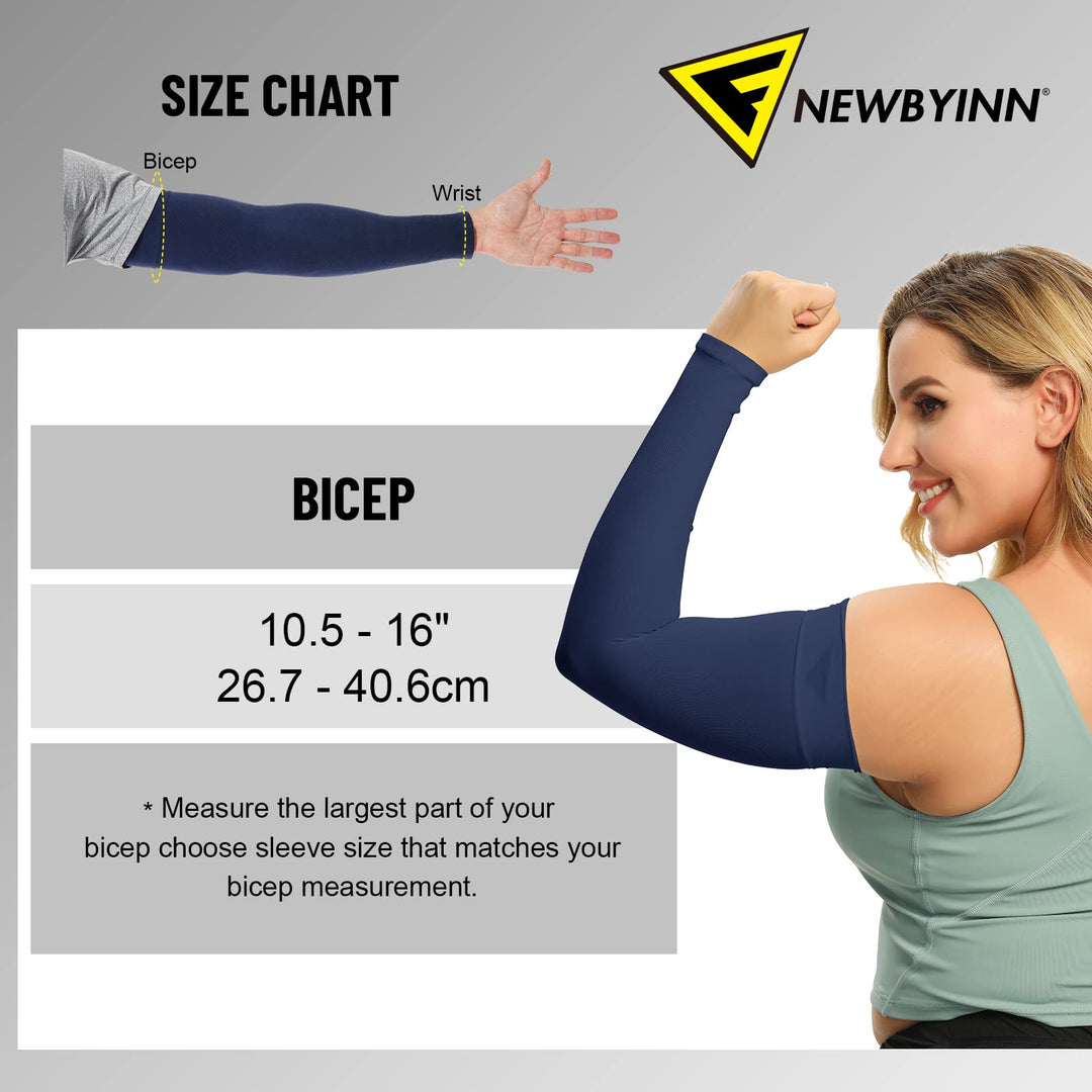 Newbyinn Arm Sleeves, Beige, 2 Pairs
