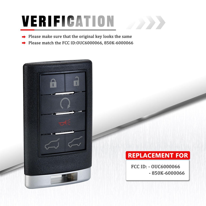 BestKeys Smart Car Key Fob Keyless Remote Replacement, 1 Count